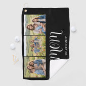 Mom Established Modern Bold Script Black 3 Photo ゴルフタオル (インサイチュ)