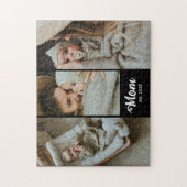 Mom Established Modern Bold Script Black 3 Photo ジグソーパズル (縦)