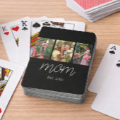 Mom Established Modern Bold Script Black 3 Photo トランプ