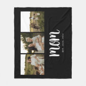 Mom Established Modern Bold Script Black 3 Photo フリースブランケット (正面)