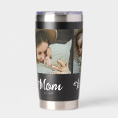 Mom Established Modern Bold Script Black 3 Photo 保温保冷タンブラー (正面)