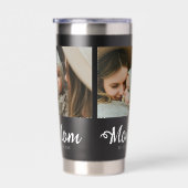 Mom Established Modern Bold Script Black 3 Photo 保温保冷タンブラー (右面)