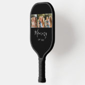 Mom Established Modern ElegantScript Black 3 Photo ピックルボールラケット (左)