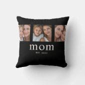 Mom Established Modern Minimal Black 3 Photo クッション (裏面)