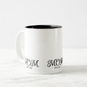 Mom Established Modern Minimal Black Script ツートーンマグカップ (正面左)