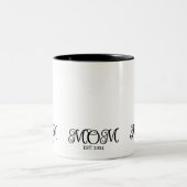 Mom Established Modern Minimal Black Script ツートーンマグカップ (中央)