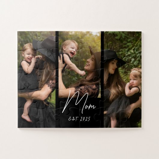 Mom Established Modern Script 3 Photo ジグソーパズル (横)