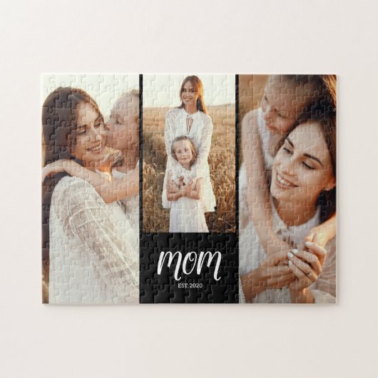 Mom Established Modern Script 3 Photo ジグソーパズル (横)