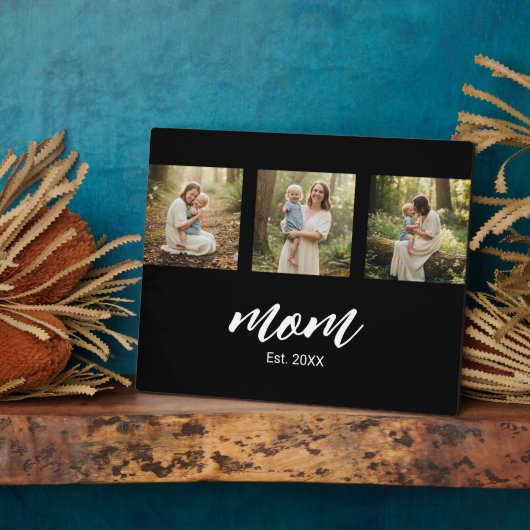 Mom Established Modern Script 3 Photo フォトプラーク (側面)