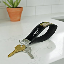 Mom Established Modern Script 3 Photo リストバンドキーホルダー