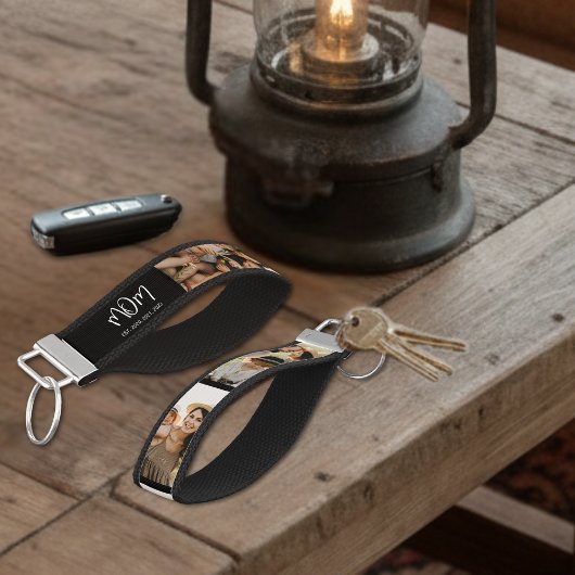 Mom Established Modern Script 3 Photo リストバンドキーホルダー