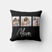 Mom Established Modern Script Black 3 Photo クッション (正面)