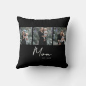 Mom Established Modern Script Black 3 Photo クッション (裏面)
