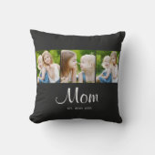 Mom Established Modern Script Black 3 Photo クッション (正面)