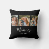 Mom Established Modern Script Black 3 Photo クッション (裏面)