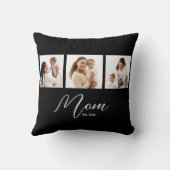 Mom Established Modern Script Black 3 Photo クッション (裏面)