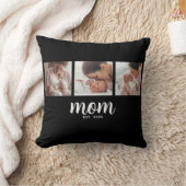 Mom Established Modern Script Black 3 Photo クッション (ブランケット)