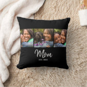 Mom Established Modern Script Black 3 Photo クッション (ブランケット)
