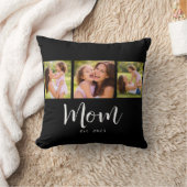 Mom Established Modern Script Black 3 Photo クッション (ブランケット)