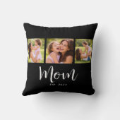 Mom Established Modern Script Black 3 Photo クッション (裏面)