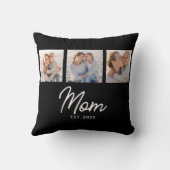 Mom Established Modern Script Black 3 Photo クッション (裏面)