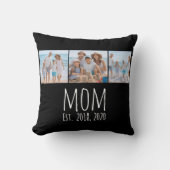 Mom Established Modern Script Black 3 Photo  クッション (正面)