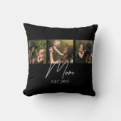 Mom Established Modern Script Black 3 Photo クッション (正面)