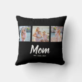 Mom Established Modern Script Black 3 Photo クッション (裏面)