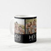Mom Established Modern Script Black 3 Photo コーヒーマグカップ (正面左)