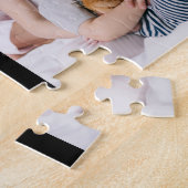 Mom Established Modern Script Black 3 Photo ジグソーパズル (側面)