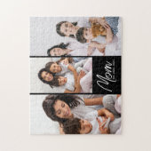 Mom Established Modern Script Black 3 Photo ジグソーパズル (縦)