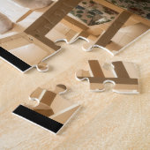 Mom Established Modern Script Black 3 Photo ジグソーパズル (側面)