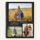 Mom Established Modern Script Black 3 Photo ノートブック (正面)