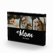 Mom Established Modern Script Black 3 Photo Block フォトブロック (右)