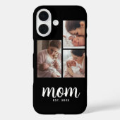 Mom Established Modern Script Black 3 Photo Case-Mate iPhoneケース (裏面)