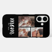Mom Established Modern Script Black 3 Photo Case-Mate iPhoneケース (裏面 (横))
