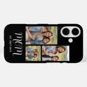 Mom Established Modern Script Black 3 Photo Case-Mate iPhoneケース (裏面 (横))