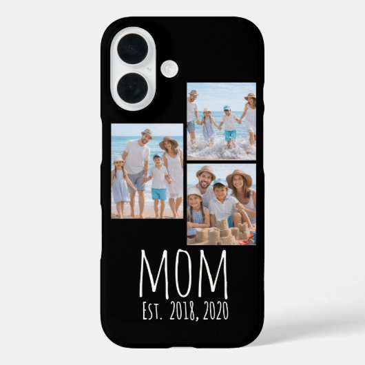 Mom Established Modern Script Black 3 Photo  Case-Mate iPhoneケース (裏面)