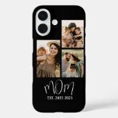 Mom Established Modern Script Black 3 Photo Case-Mate iPhoneケース (裏面)