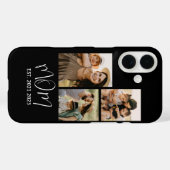 Mom Established Modern Script Black 3 Photo Case-Mate iPhoneケース (裏面 (横))