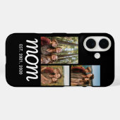 Mom Established Modern Script Black 3 Photo Case-Mate iPhoneケース (裏面 (横))