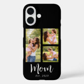 Mom Established Modern Script Black 3 Photo Case-Mate iPhoneケース (裏面)