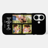 Mom Established Modern Script Black 3 Photo Case-Mate iPhoneケース (裏面 (横))