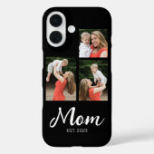 Mom Established Modern Script Black 3 Photo Case-Mate iPhoneケース (裏面)