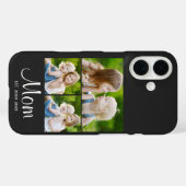 Mom Established Modern Script Black 3 Photo Case-Mate iPhoneケース (裏面 (横))