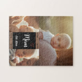 Mom Established Modern Script Black 3 Photo Jigsaw ジグソーパズル (横)