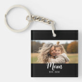 Mom Established Modern Script Black Photo キーホルダー (正面)