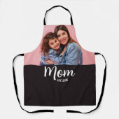 Mom Established Modern Script Photo エプロン (正面)