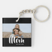 Mom Established Modern Script Photo キーホルダー (裏面)