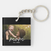 Mom Established Modern Script Photo キーホルダー (裏面)